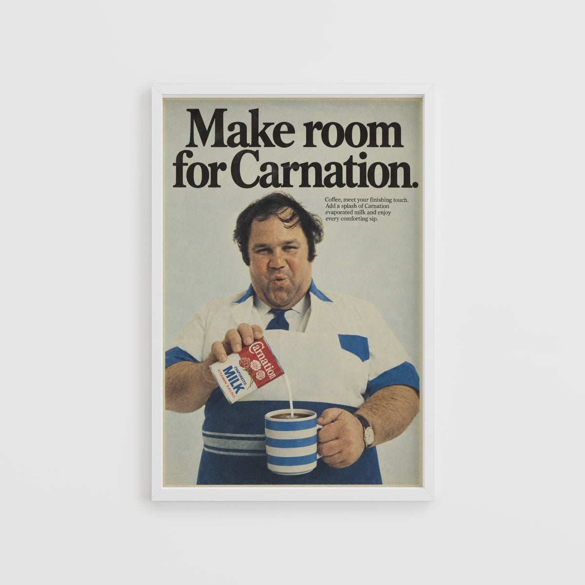 Vintage Carnation Milk Poster, Retro Kitchen Wall Art Print