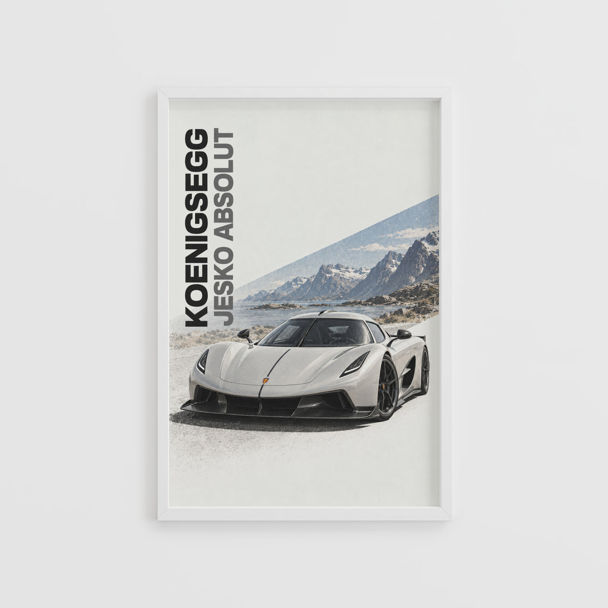 Vintage Koenigsegg Jesko Absolut Print, Car Art