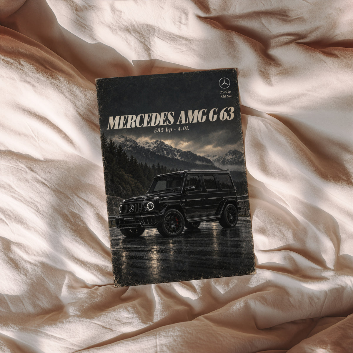 Vintage Mercedes G63 Print, SUV Wall Art