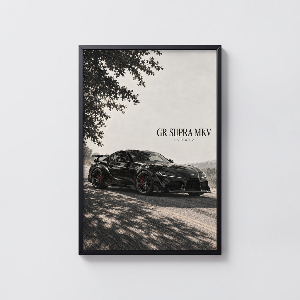 Vintage Toyota Supra Print, Car Wall Art