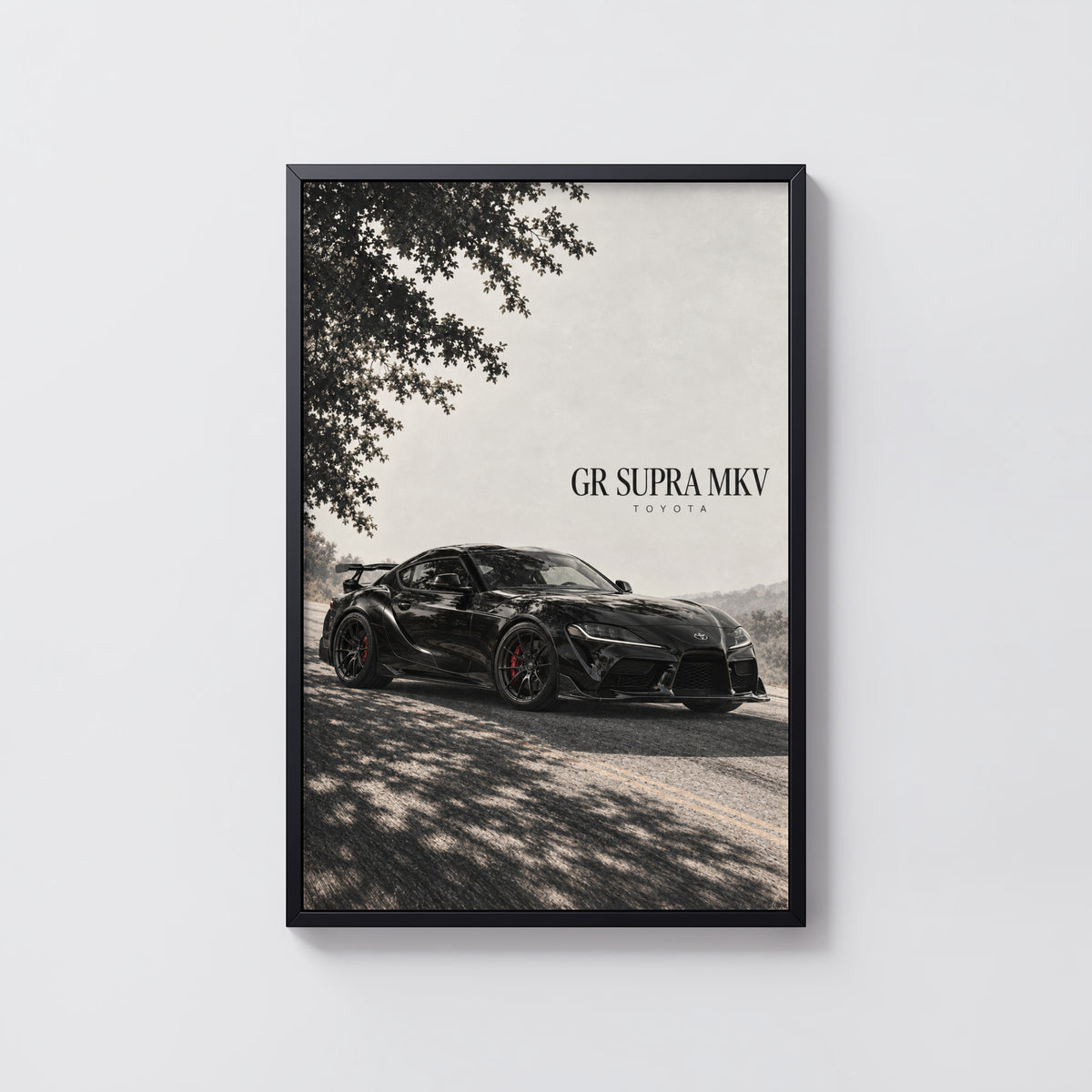 Vintage Toyota Supra Print, Car Wall Art