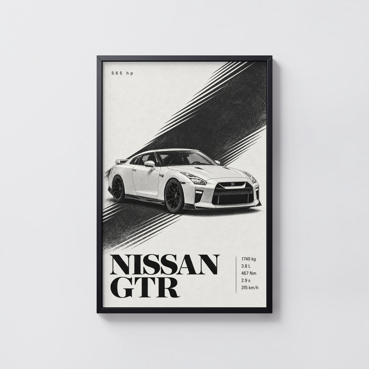 Vintage Nissan GTR Print, Car Wall Art