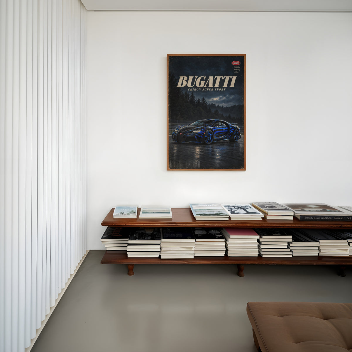 Vintage Bugatti Chiron Print, Car Poster, Wall Art