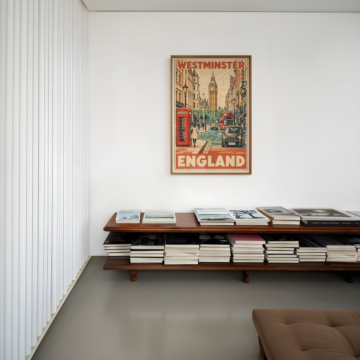 Vintage Westminster London Poster, England Wall Art Print