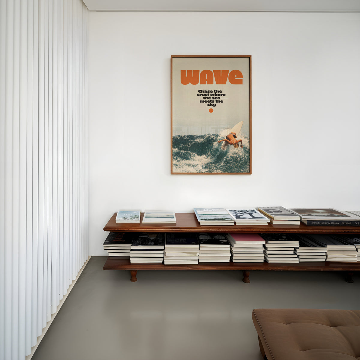 Vintage Surf Print, Retro Wave Poster, Surfer Wall Art