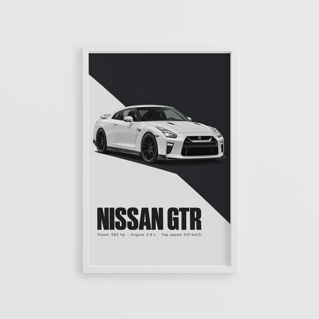 Vintage Nissan GTR Print, Car Wall Art