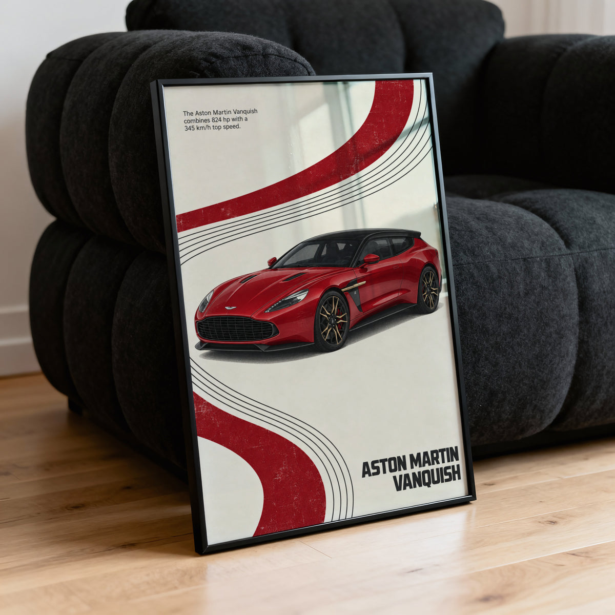 Vintage Aston Martin Vanquish Print, Car Wall Art