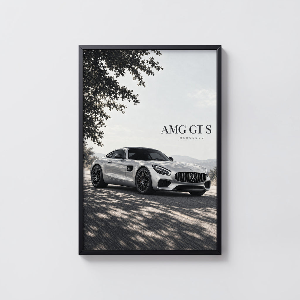 Vintage Mercedes AMG GT S Car Print Wall Art