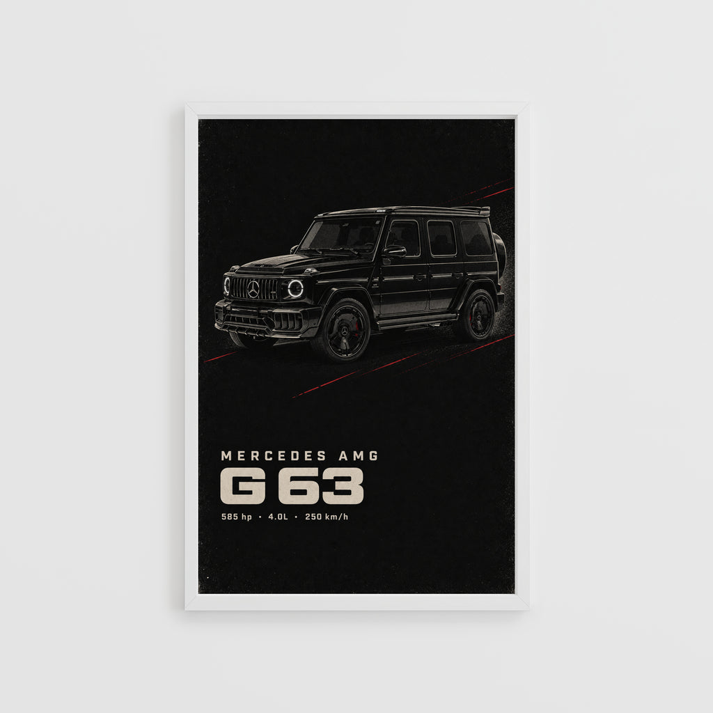 Vintage Mercedes G63 AMG Print, Car Wall Art