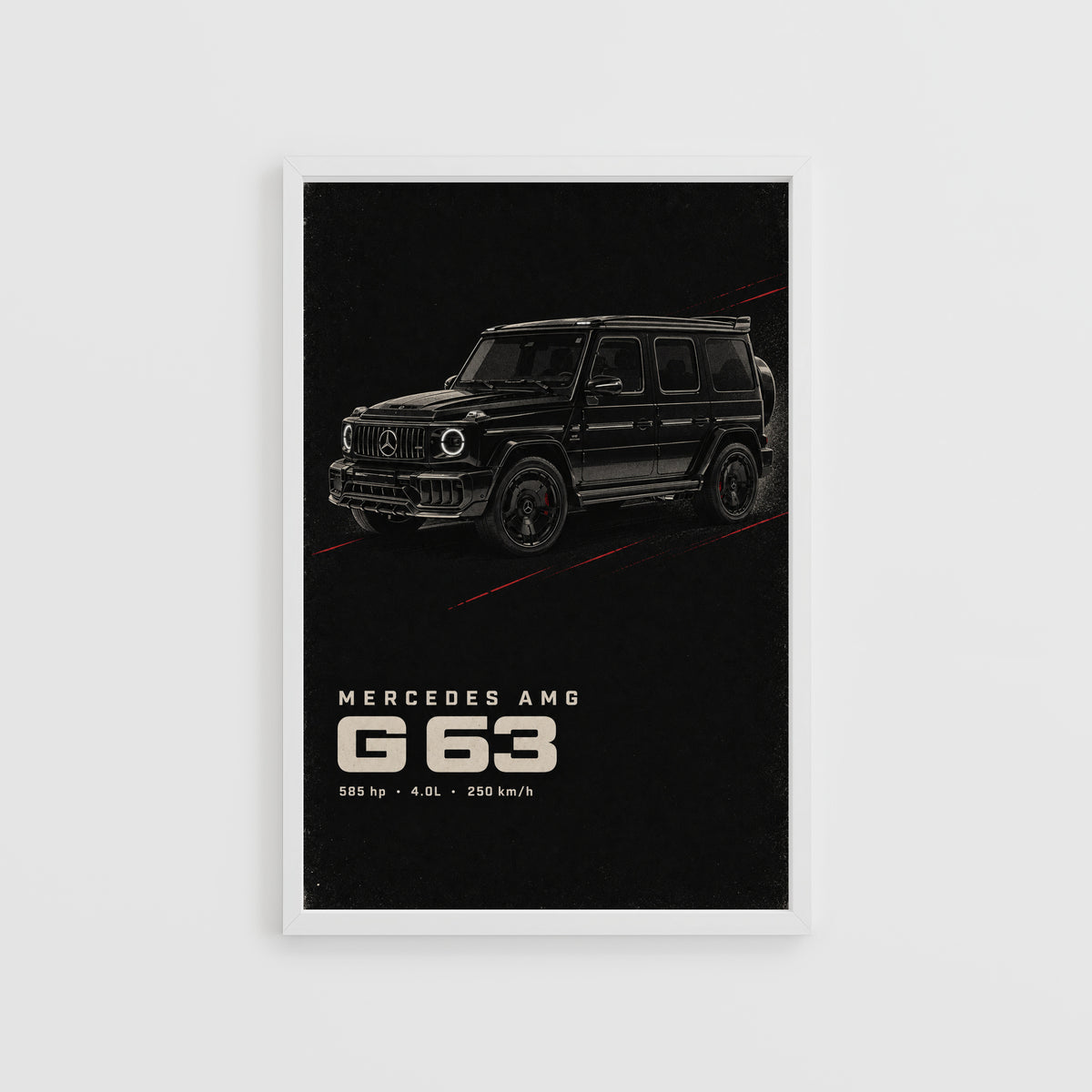 Vintage Mercedes G63 AMG Print, Car Wall Art