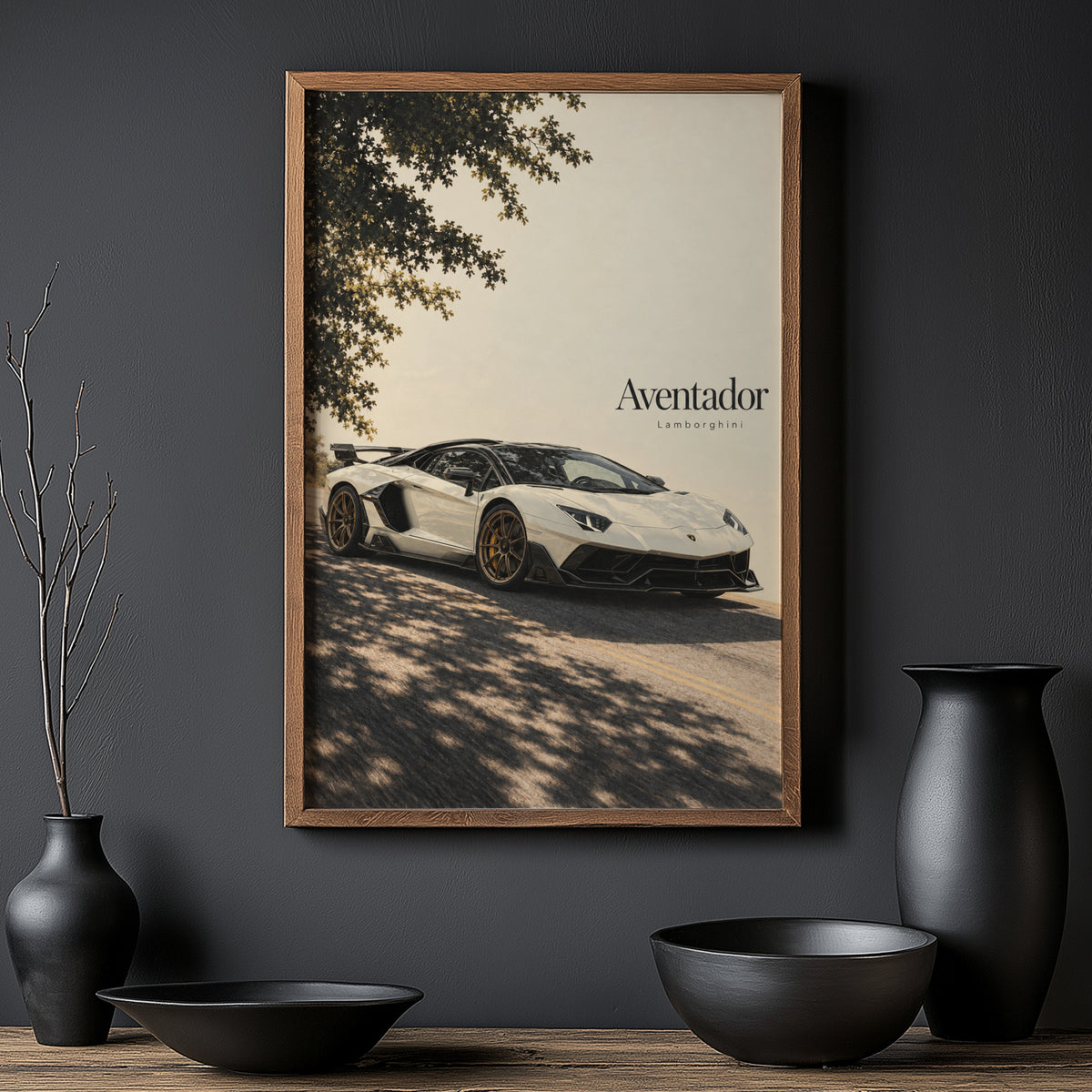 Vintage Lamborghini Aventador Print, Car Poster