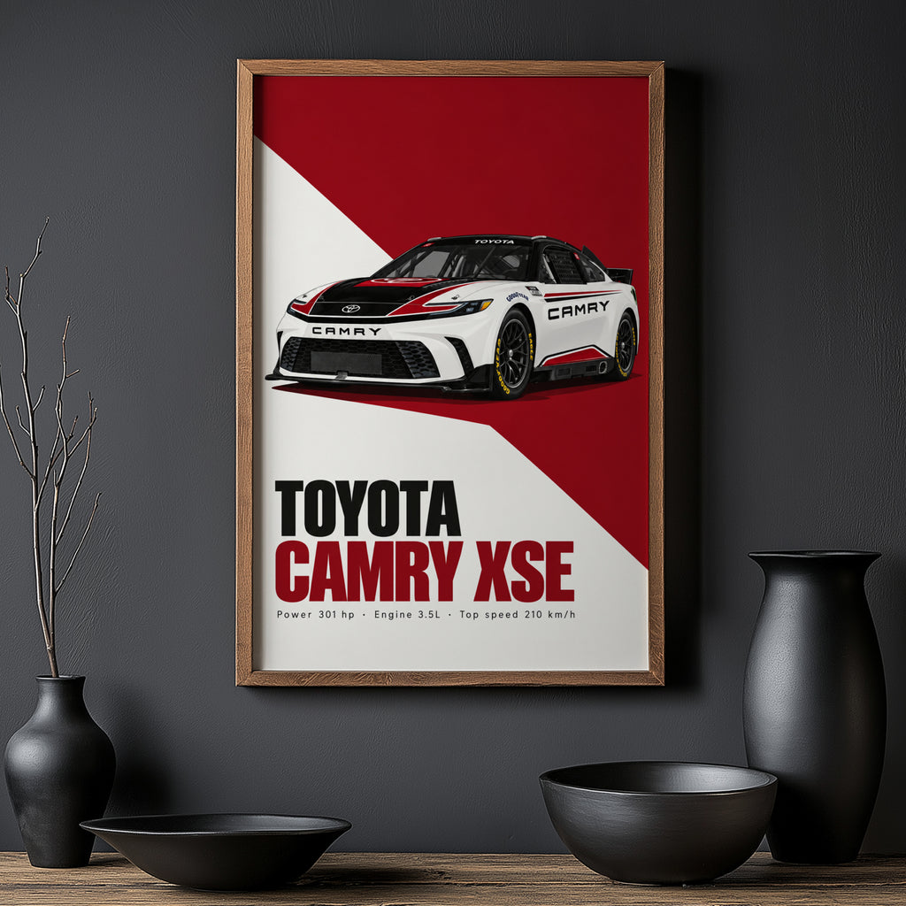 Vintage Toyota Camry XSE Print, Race Car Art