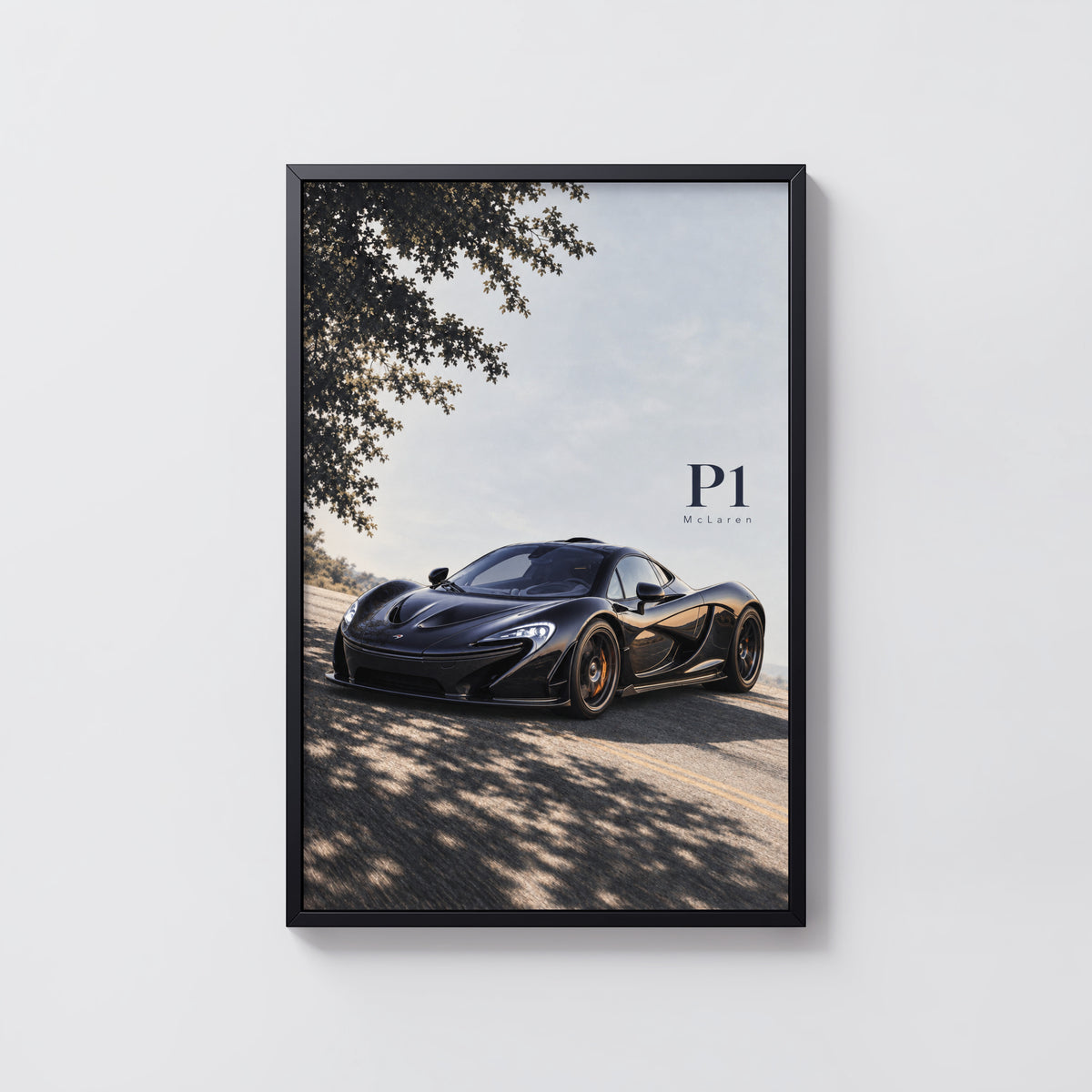 Vintage McLaren P1 Print, Supercar Wall Art
