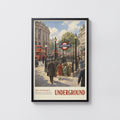 Vintage London Underground Poster, Street Wall Art Print