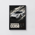 Vintage Koenigsegg CC850 Print, Supercar Wall Art