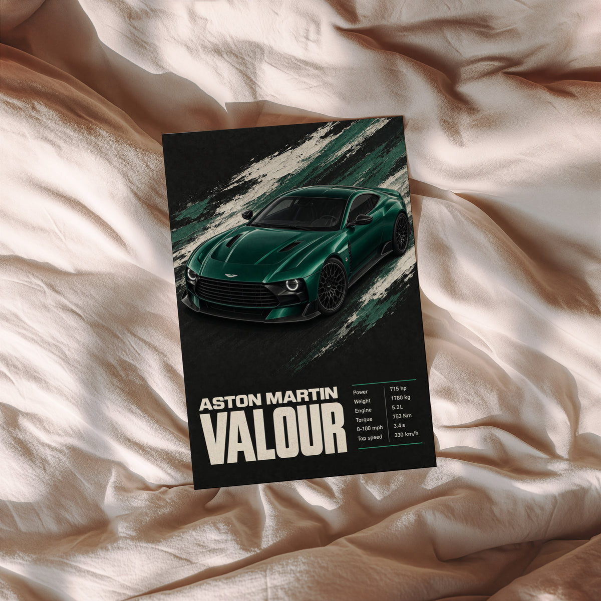 Vintage Aston Martin Valour Print, Car Wall Art