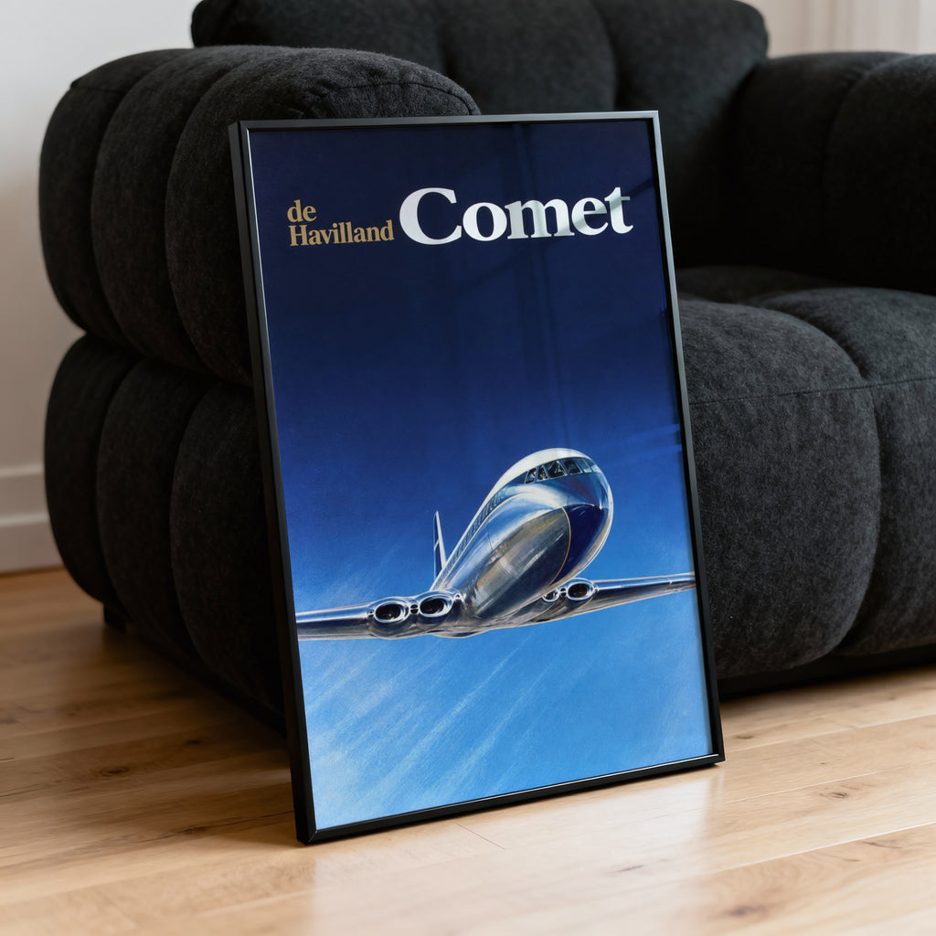 Vintage de Havilland Comet Jet Print, Aviation Poster