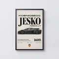 Vintage Koenigsegg Jesko Absolut Print, Car Poster