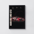 Vintage Audi R8 LMS GT3 Print, Race Car Wall Art