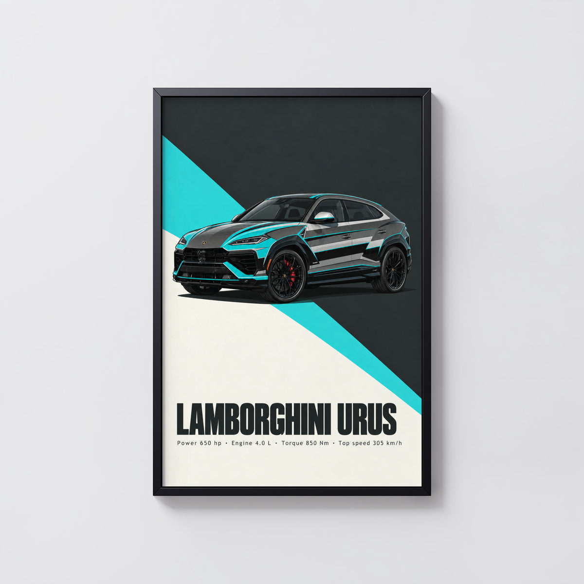 Vintage Lamborghini Urus SUV Print, Car Wall Art