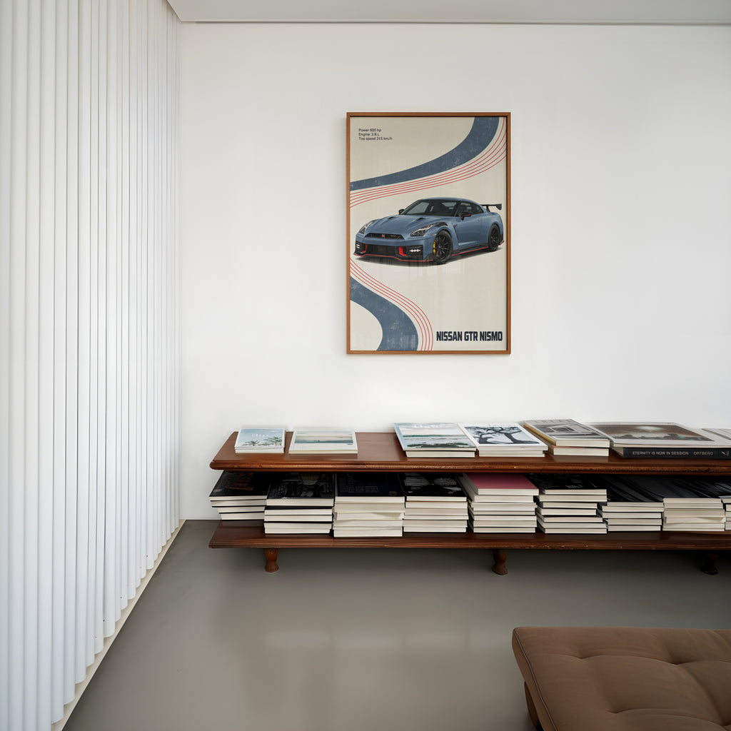 Vintage Nissan GTR Nismo Print, Car Wall Art
