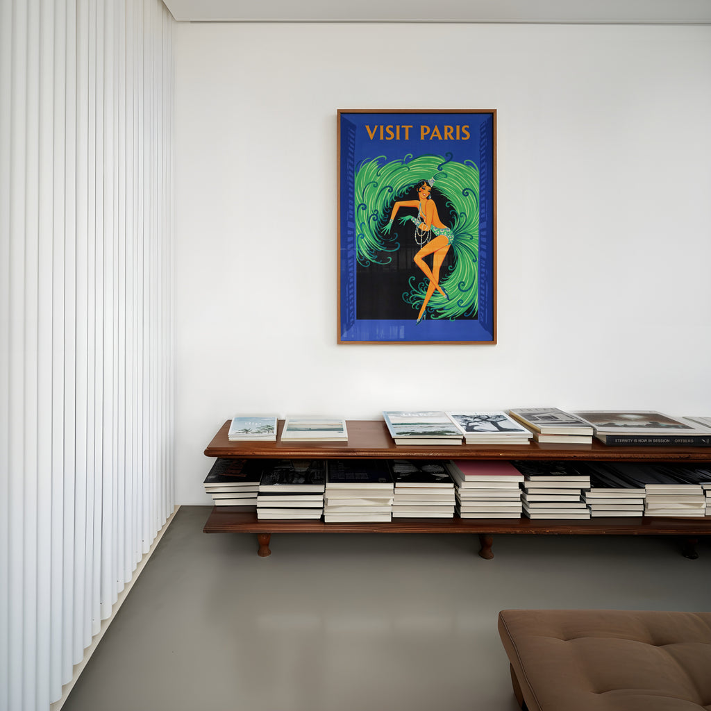 Vintage Paris Poster, Art Deco Cabaret Wall Art, Print