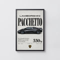 Vintage Lamborghini Print, Supercar Wall Art