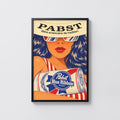 Vintage Pabst Blue Ribbon Beer Print, Retro Poster