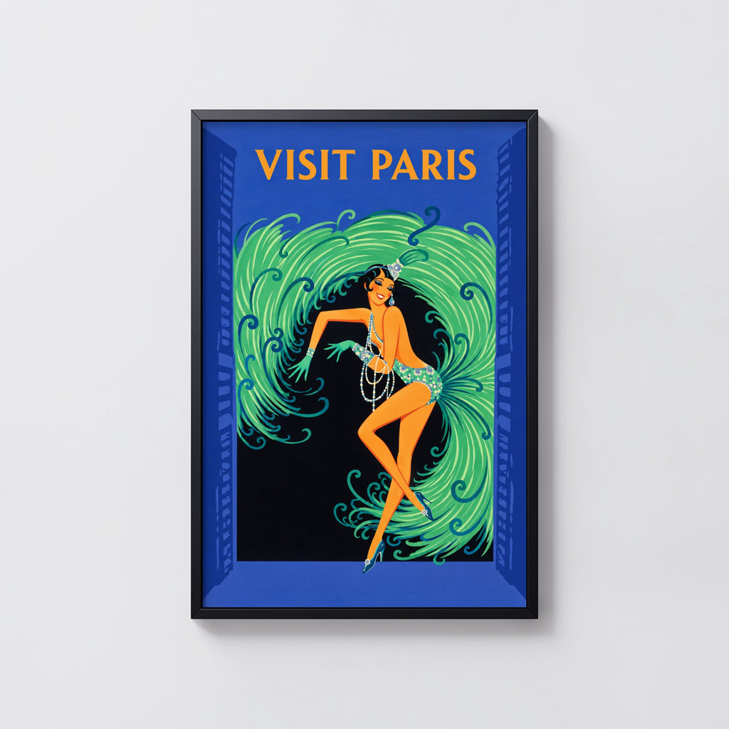 Vintage Paris Poster, Art Deco Cabaret Wall Art, Print