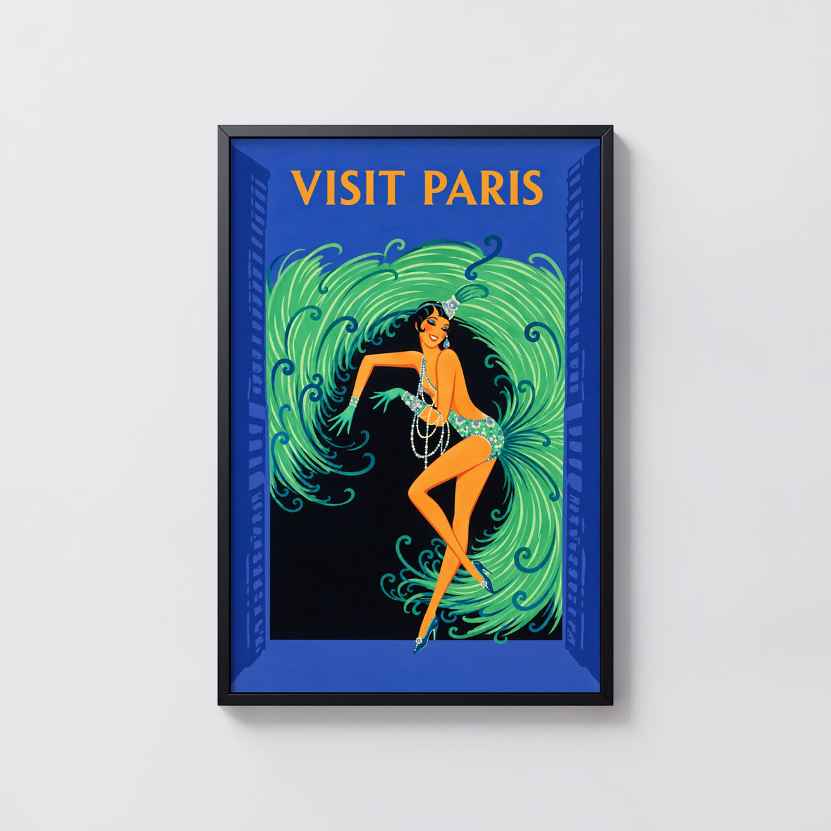 Vintage Paris Poster, Art Deco Cabaret Wall Art, Print