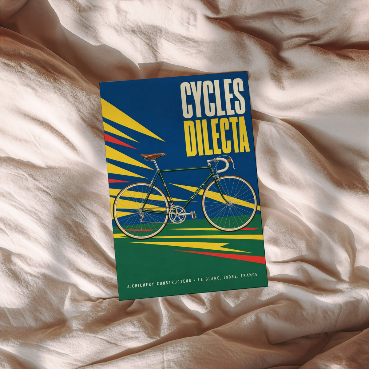 Vintage Bicycle Poster, Retro Cycling Wall Art, Print