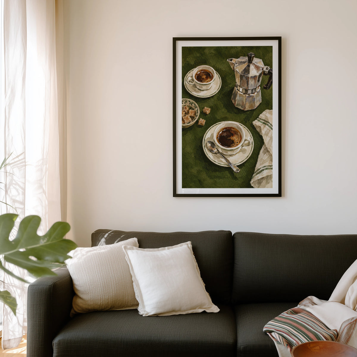 Vintage Coffee Print and Poster, Moka Pot Wall Art