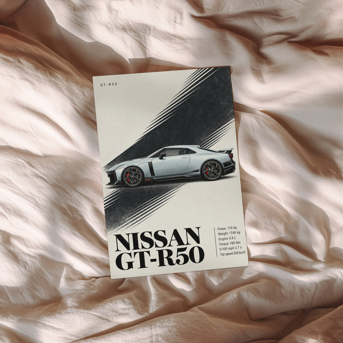 Vintage Nissan GT-R50 Print, Car Wall Art