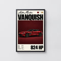 Vintage Aston Martin Vanquish Print, Car Wall Art