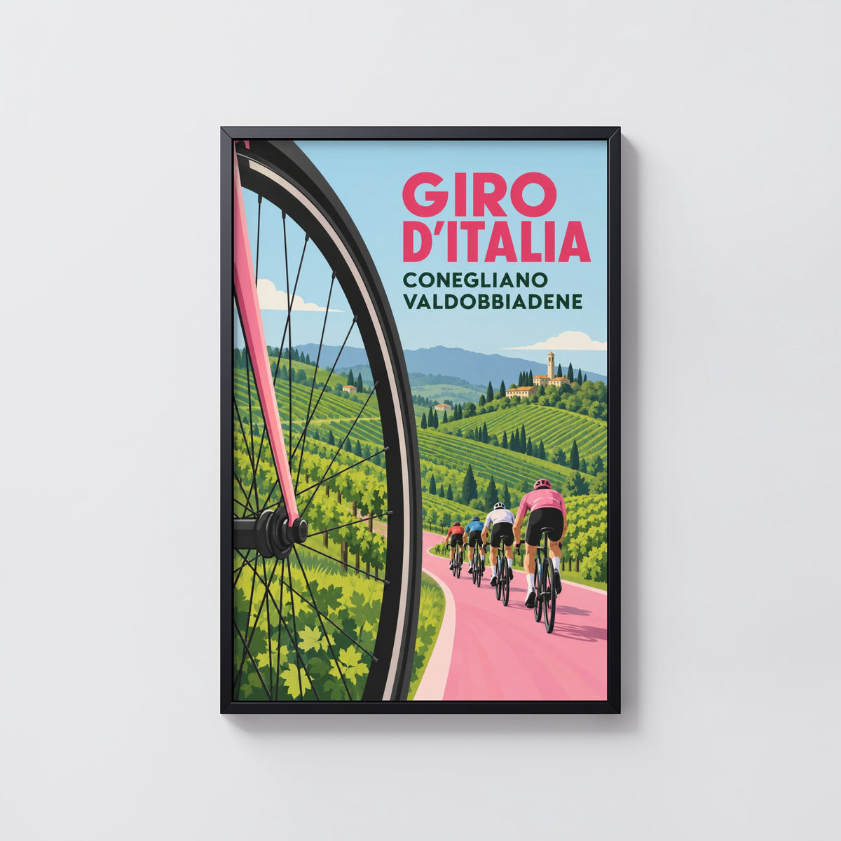 Vintage Giro d'Italia Poster, Cycling Wall Art, Italy Print
