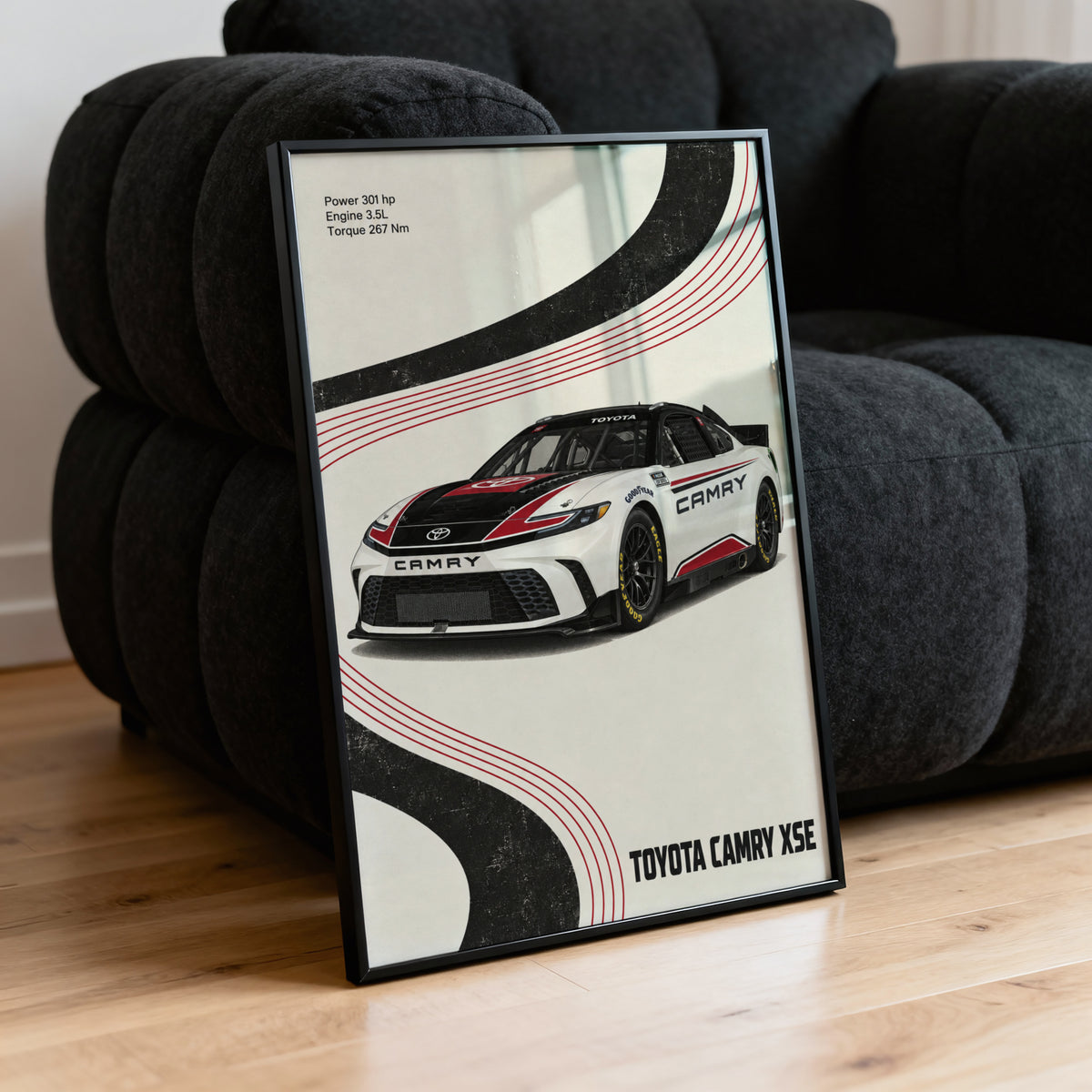 Vintage Toyota Camry Print, Race Car Wall Art