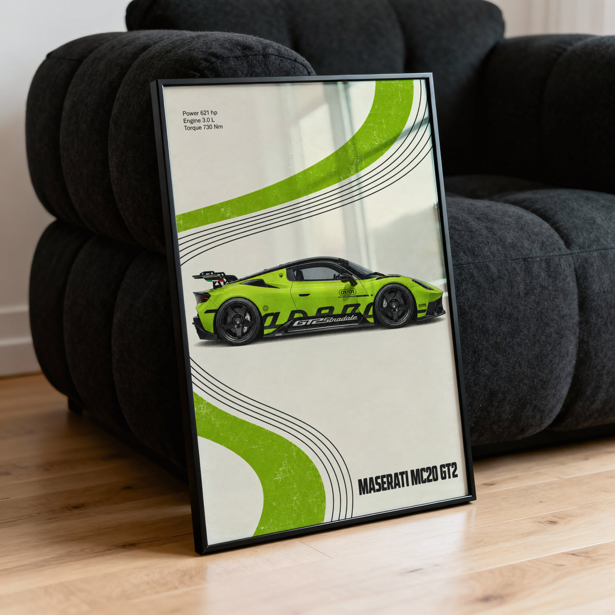 Vintage Maserati MC20 GT2 Print, Car Wall Art