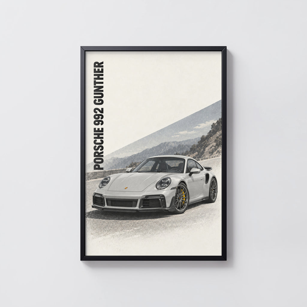 Vintage Porsche 992 Gunther Car Print