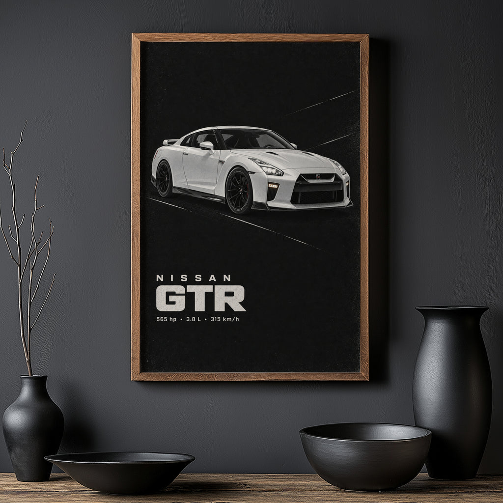Vintage Nissan GTR Print, Car Wall Art