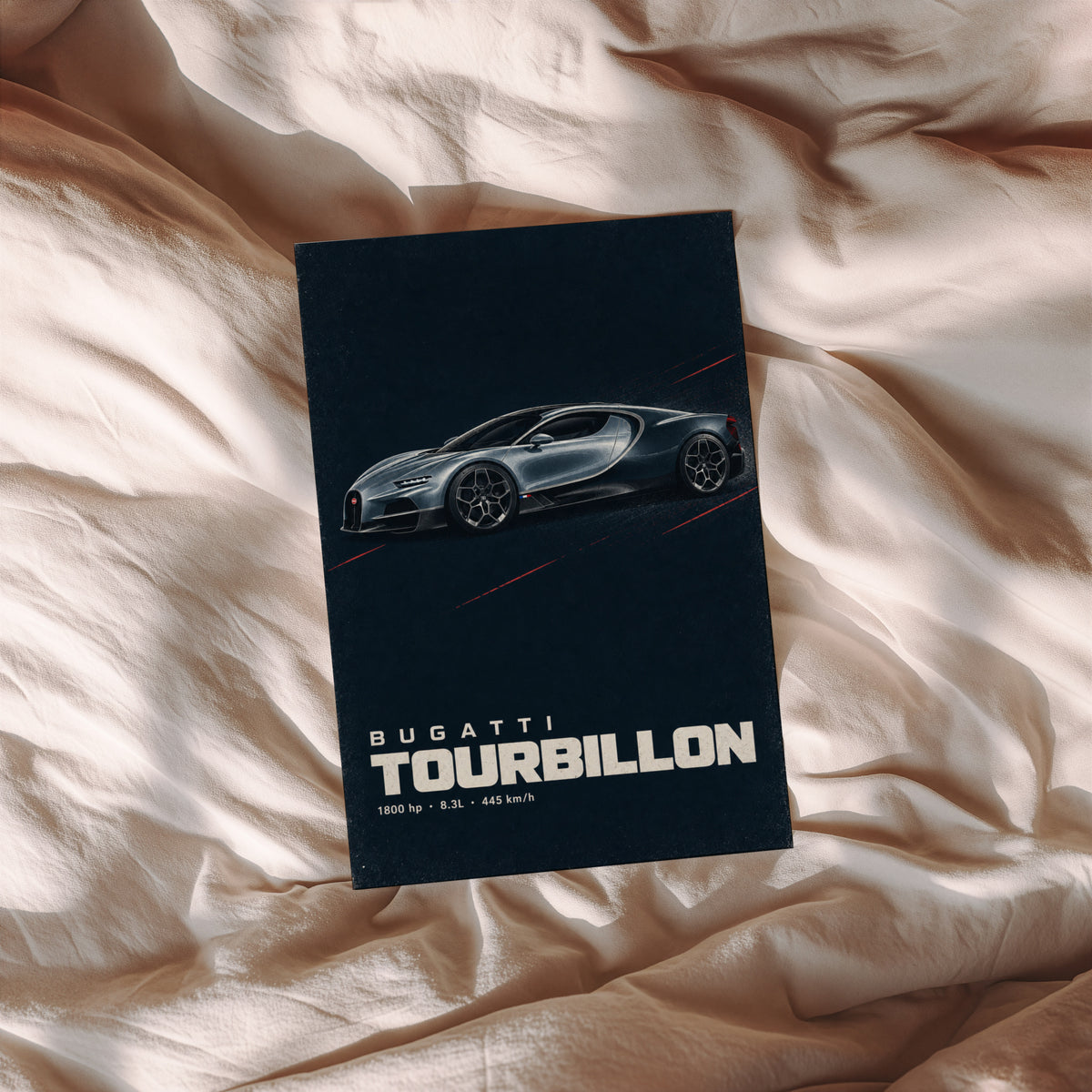 Vintage Bugatti Tourbillon Print, Hypercar Wall Art
