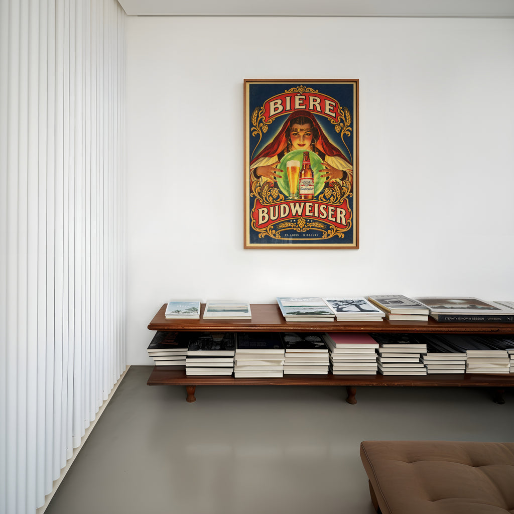 Vintage Budweiser Beer Print, Bar Poster, Pub Wall Art
