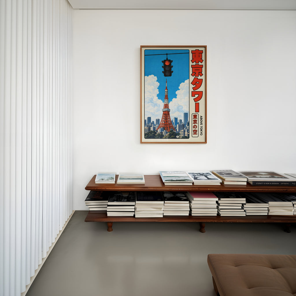 Vintage Tokyo Tower Print, Japanese Poster, Wall Art