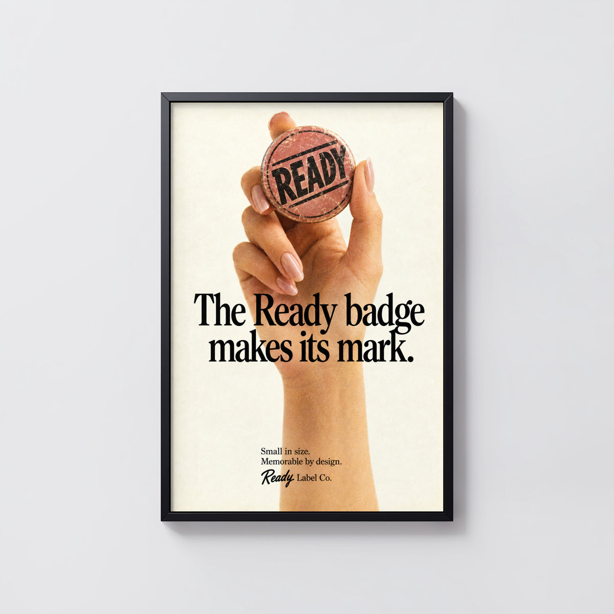 Vintage Badge Advert Poster, Retro Typography Wall Art Print