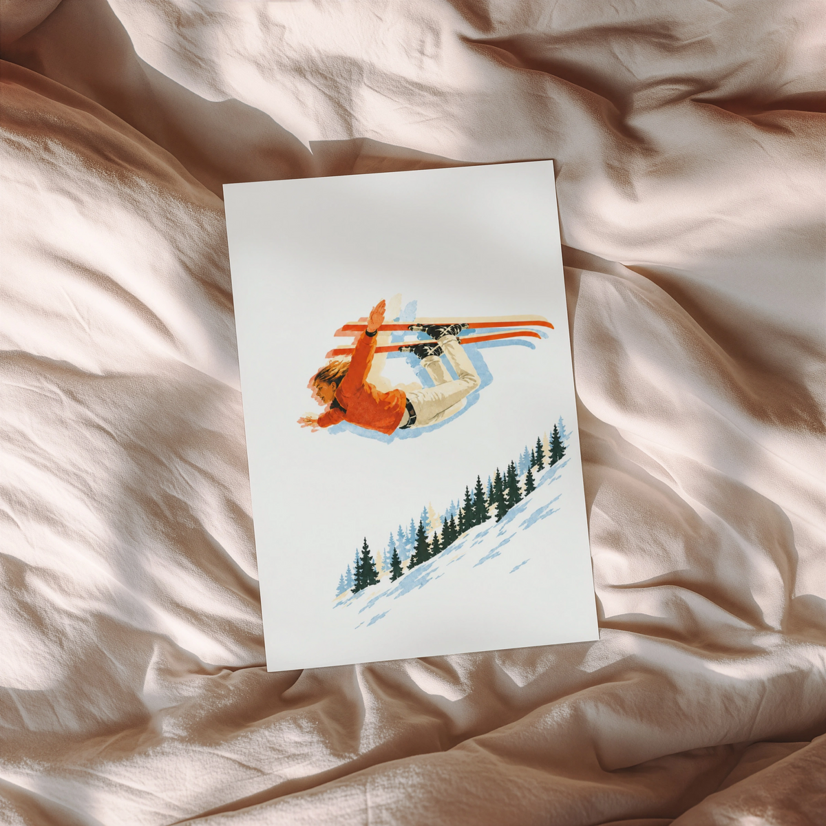 TEST frame picker - Vintage Ski Jump Print