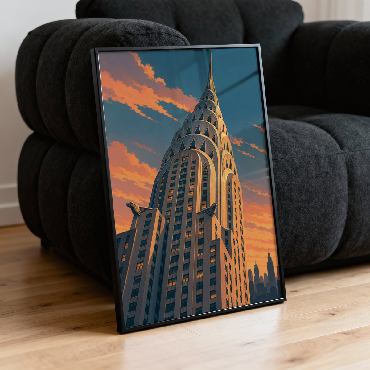 Vintage Chrysler Building Poster, Art Deco Wall Art