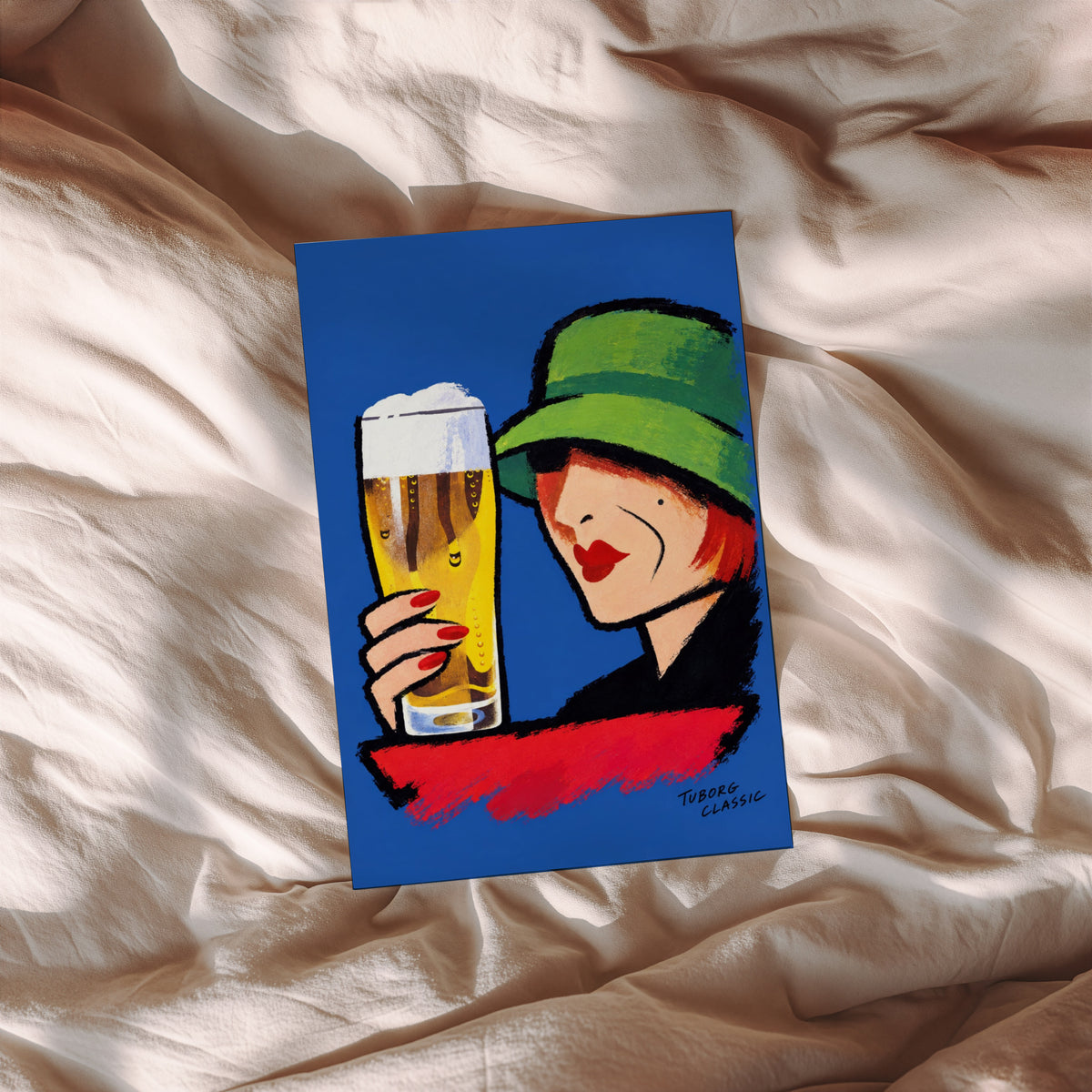 Vintage Tuborg Classic Beer Print, Poster, Bar Wall Art
