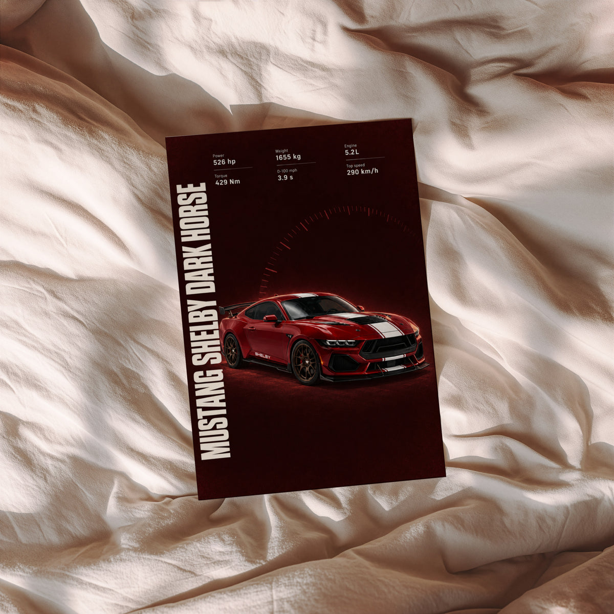 Vintage Mustang Shelby Print, Car Wall Art
