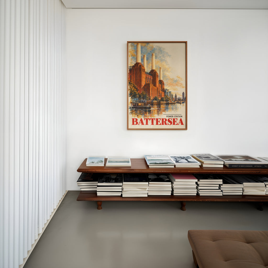 Vintage Battersea Power Station Poster, London Wall Art