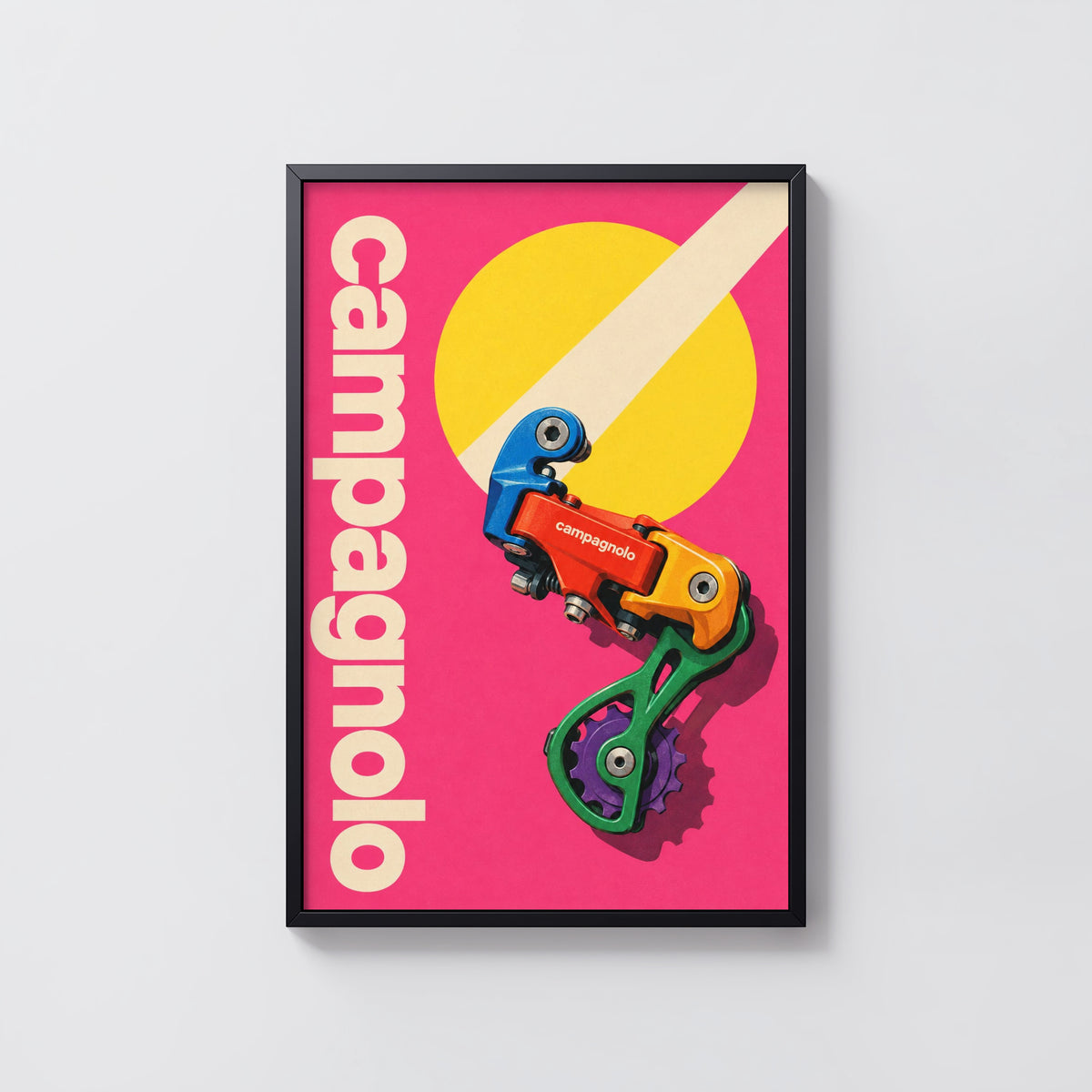 Vintage Campagnolo Derailleur Poster, Cycling Wall Art Print