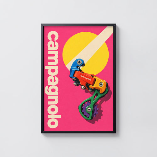 Vintage Campagnolo Derailleur Poster, Cycling Wall Art Print